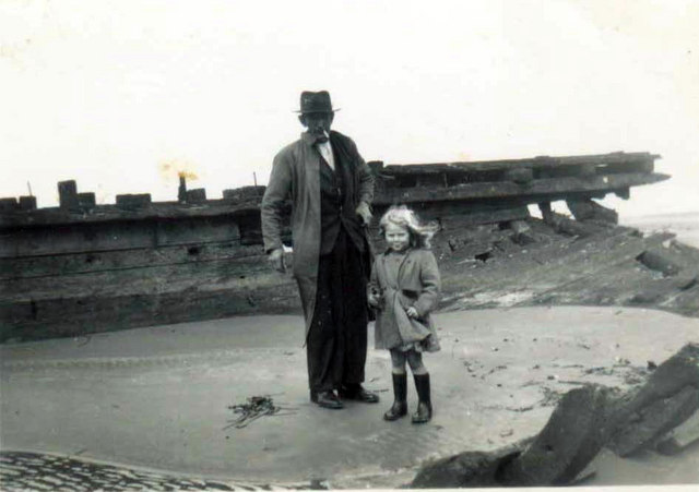 The Wreck on Pembrey Beach 1950