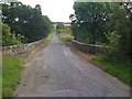 Road at the bridge over Kello Water