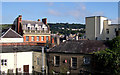 Roofscape with Upper floors of Nat West bank.