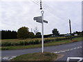 TM4077 : Old Road Sign, Holton by Geographer