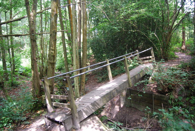 Footbridge on the Tunbridge Wells Circular Path in Chase Wood