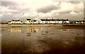 Youth Hostel and houses on Borth seafront