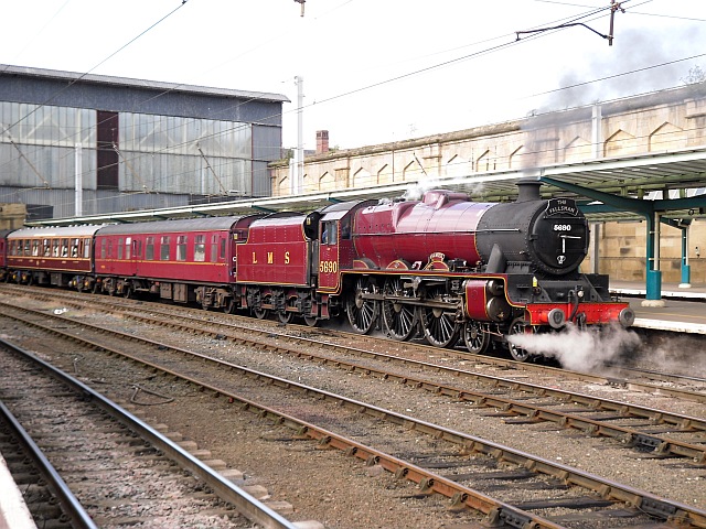 Steam locomotive Leander in Carlisle Station