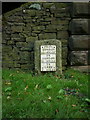 The south Cheddleton milestone - detail