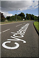 A road marking for the 2009 Tour of Britain Cycle Race