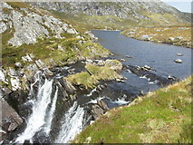NH2881 : Waterfall at the outflow of Loch Prille by Geoff Potter