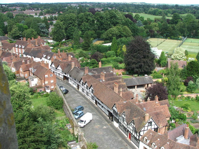 Mill Street Warwick, from the Castle Tower
