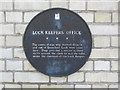 Plaque re the (former) Lock Keeper