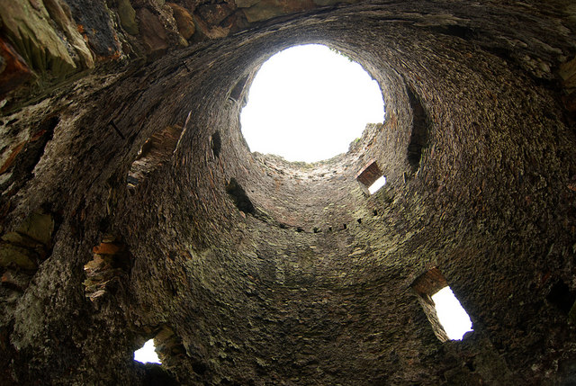 Inside of the old  windmill tower, Parys Mountain