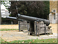 TQ3975 : Pair of cannon at Manor House by Stephen Craven