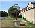 Lingwood village sign in Post Office Road