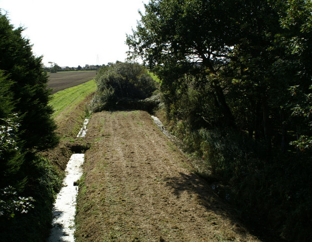 Trackbed of dismantled railway, looking South from Carr Moss Lane