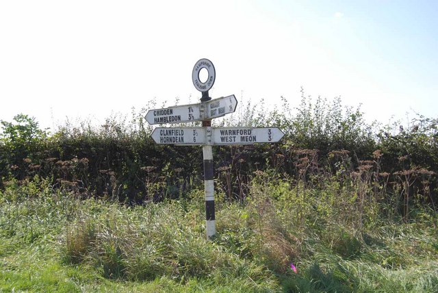 Signpost at Teglease Down