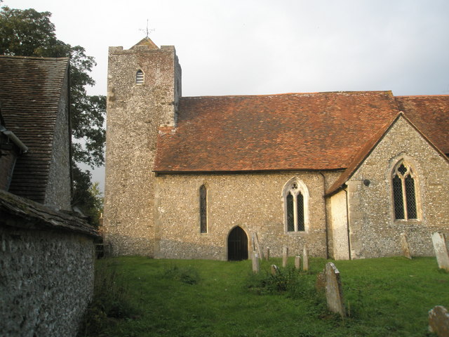 Rear view of St Michael, Chalton