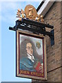 Sign for The John Evelyn, Evelyn Street, SE8