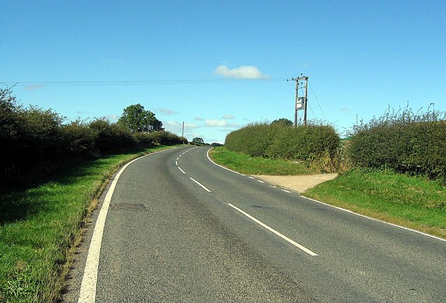 B1280 road approaching South Wingate