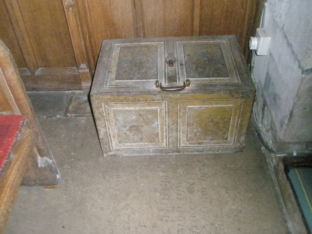 Intriguing chest within the side chapel at All Saints, East Meon