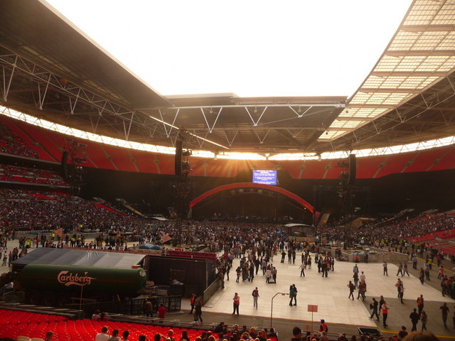 Wembley: the stadium in concert setup