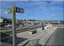 SH3793 : Cemaes harbour by Dave Croker