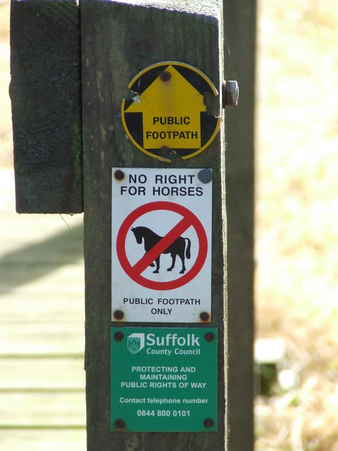 Signs On Footbridge