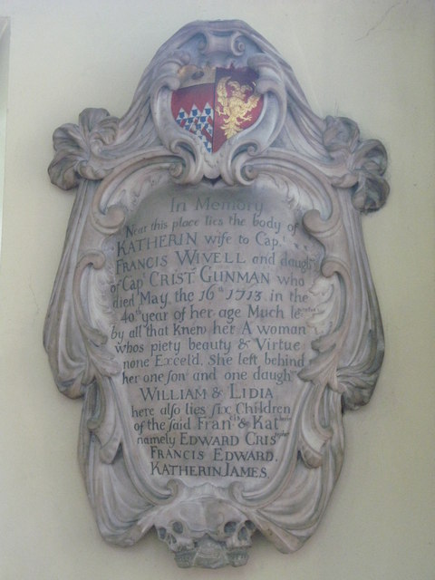 St. Nicholas' Church, Deptford Green, SE8 - memorial to Katherin Wivell, 1713
