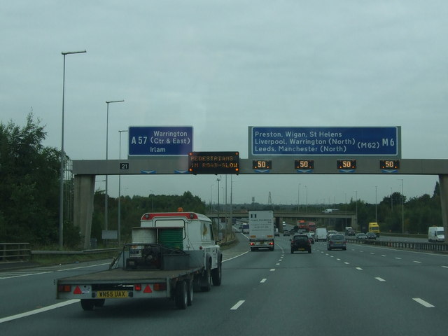 Interesting sign approaching Junction 21... © Richard Hoare :: Geograph ...