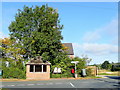 Bus shelter in the centre of Aston Somerville