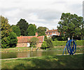 Cottages above Somerleyton Marina