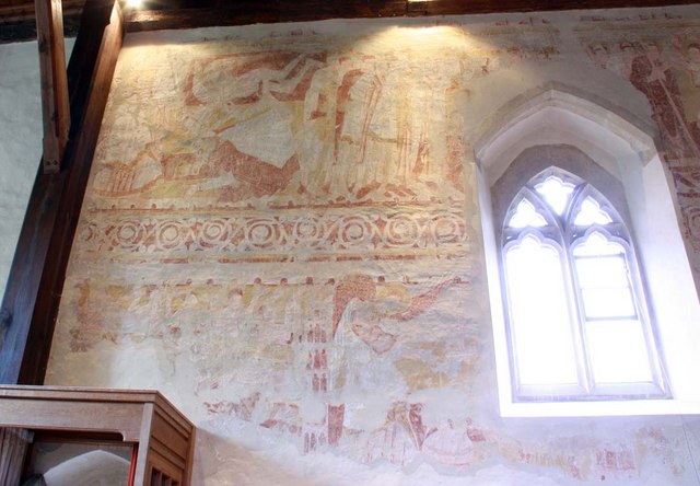 St John the Baptist, Clayton, Sussex - Wall painting