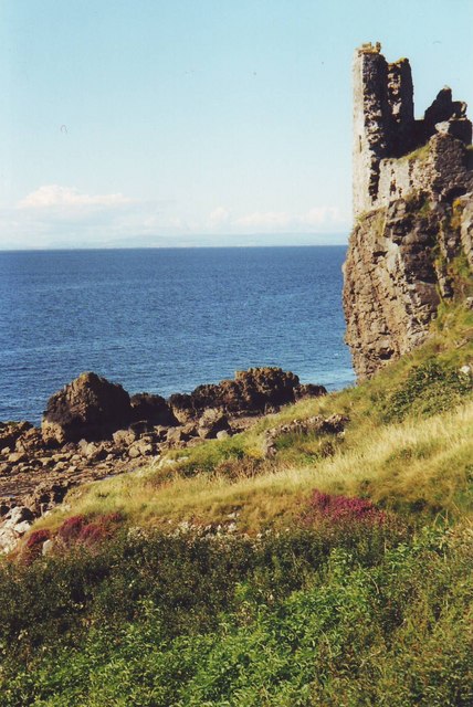 Ruins of Dunure Castle near Ayr