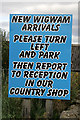 A sign at Borewell Farm