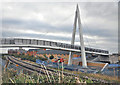 Footbridge under construction - Barry