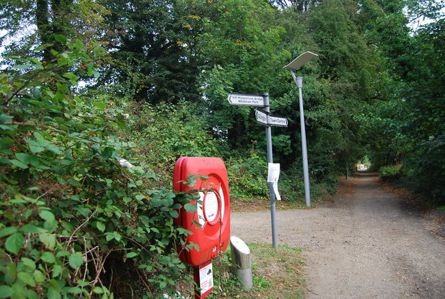 Signposts on the banks of the River Medway