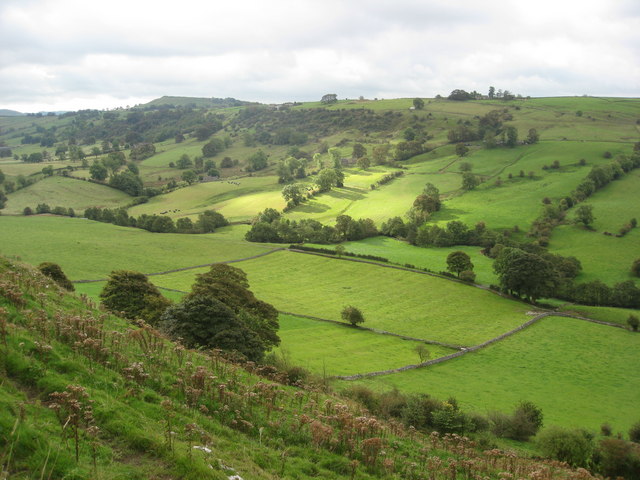 View down the valley in the direction of Pilsbury