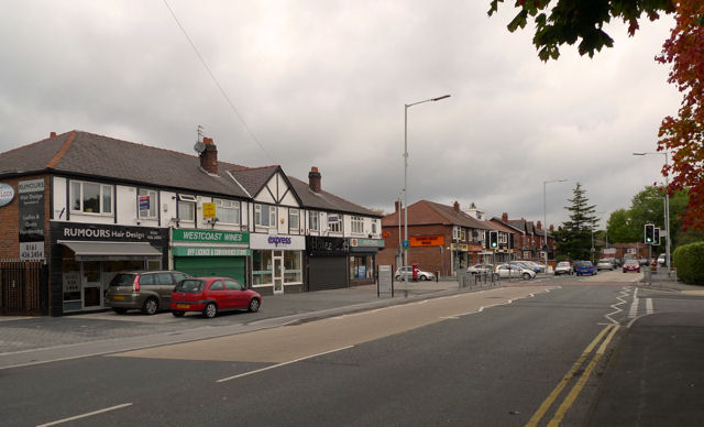 Shops on Wilmslow Road © Geoff Royle :: Geograph Britain and Ireland