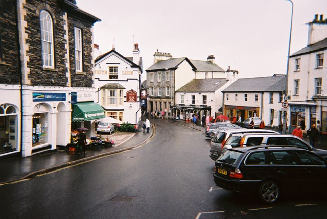 Walking the streets of Ambleside on a wet day