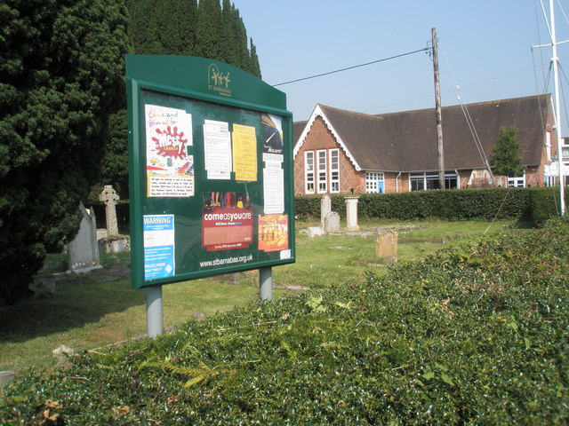 Looking across the churchyard towards the primary school