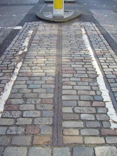 Cable car tracks, Waterloo Place
