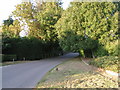 Road and the bridge over the river in Rockbeare