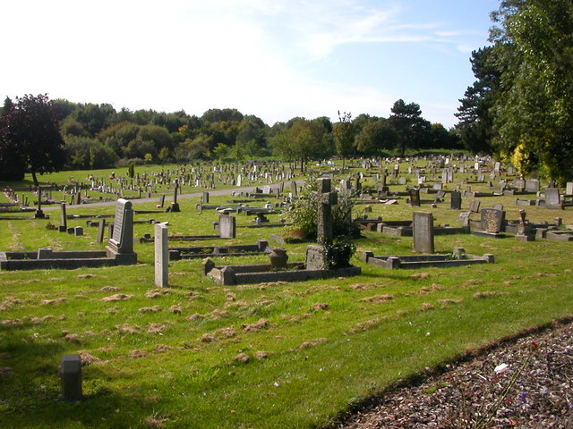 Rugby-Whinfield Cemetery © Ian Rob cc-by-sa/2.0 :: Geograph Britain and ...