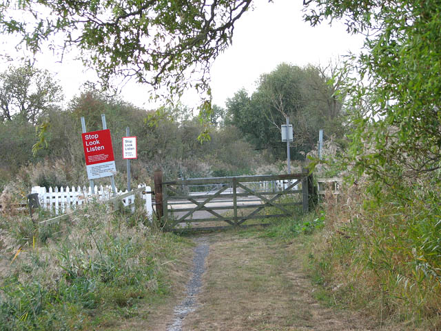 Level crossing in the Limpenhoe Marshes