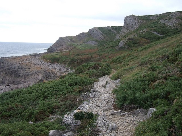 Lower Coastal Path, Overton Cliff