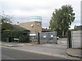 Looking towards the gasometer from Featherstone Road