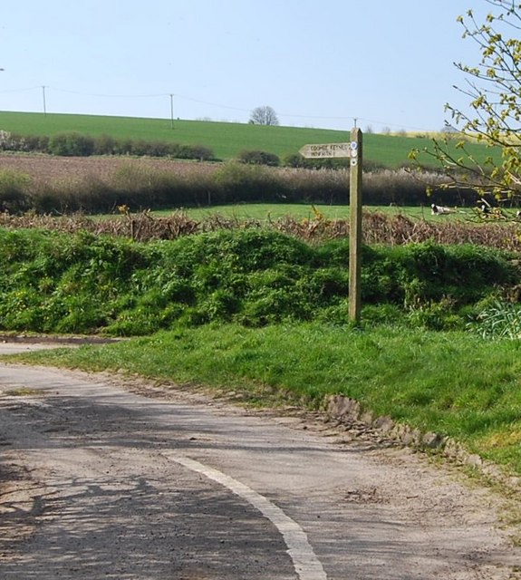 Signpost to Coombe Keynes
