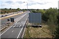 SP2662 : M40 westbound approaching junction 15 near Warwick by Robin Stott
