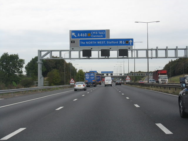 M6 Motorway - Approaching Junction 11... © Peter Whatley :: Geograph ...