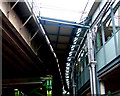 Counter-curving roofs at Borough market, south London