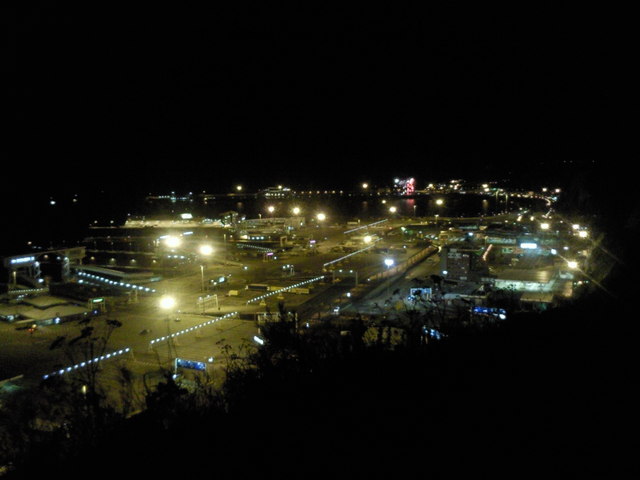 Dover Harbour at night