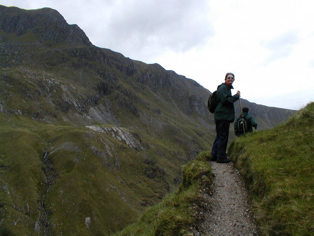 The footpath from Stob Ban to Achriabhach