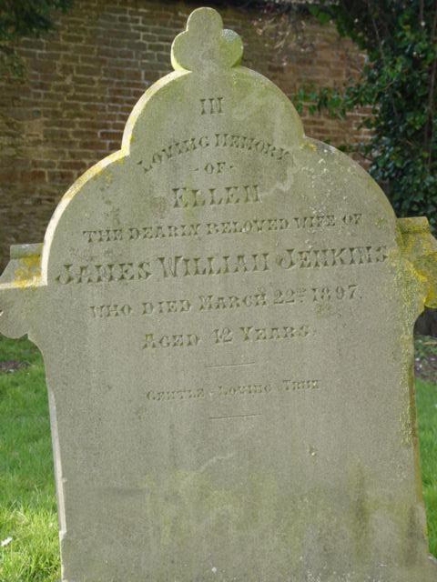 Jenkins gravestone St Mary's Tetbury.